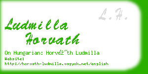 ludmilla horvath business card